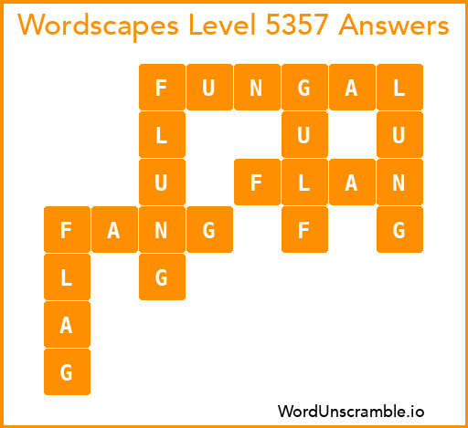Wordscapes Level 5357 Answers
