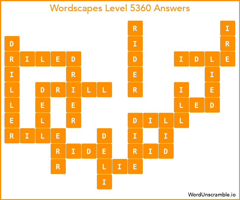Wordscapes Level 5360 Answers