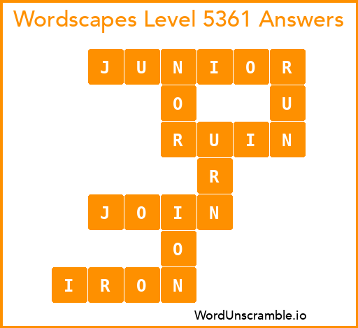 Wordscapes Level 5361 Answers