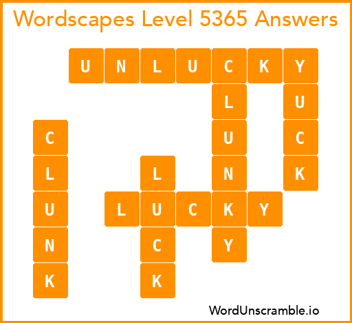 Wordscapes Level 5365 Answers