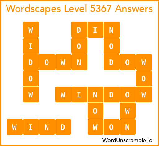 Wordscapes Level 5367 Answers