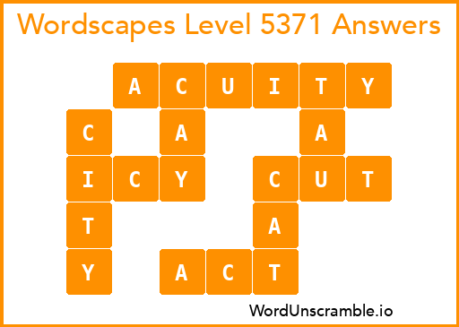 Wordscapes Level 5371 Answers