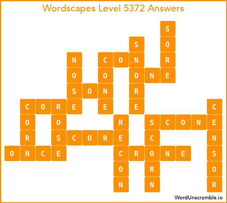 Wordscapes Level 5372 Answers