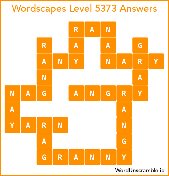 Wordscapes Level 5373 Answers