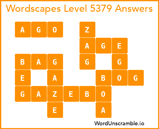 Wordscapes Level 5379 Answers