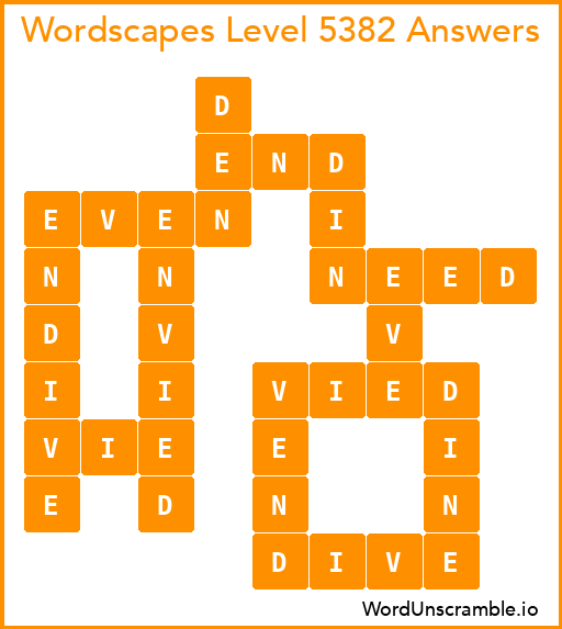 Wordscapes Level 5382 Answers
