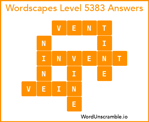 Wordscapes Level 5383 Answers