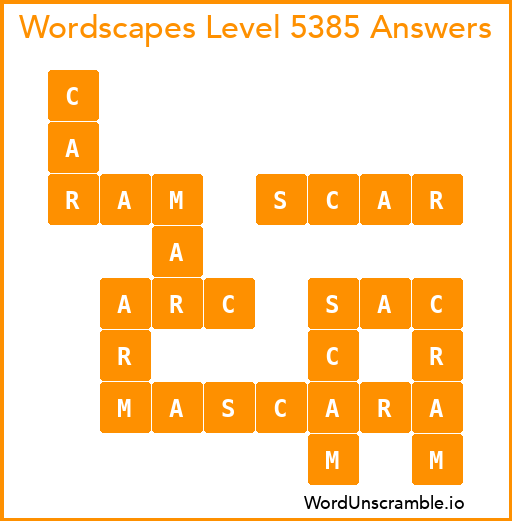 Wordscapes Level 5385 Answers