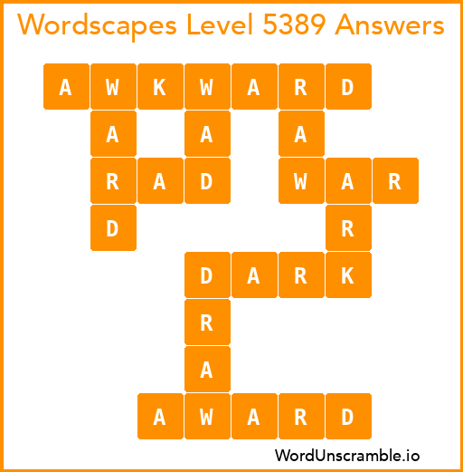 Wordscapes Level 5389 Answers