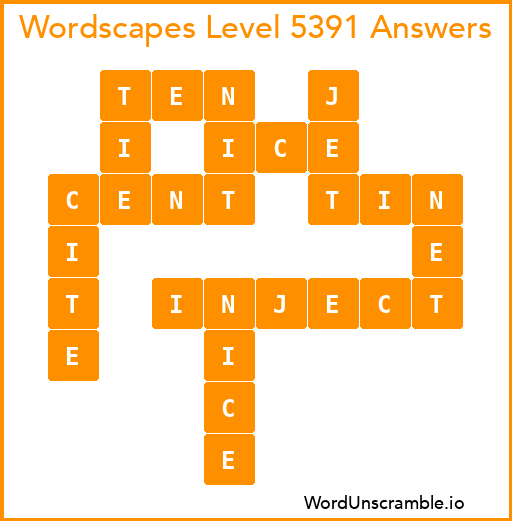 Wordscapes Level 5391 Answers