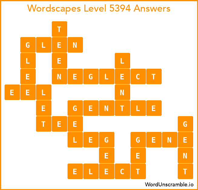 Wordscapes Level 5394 Answers