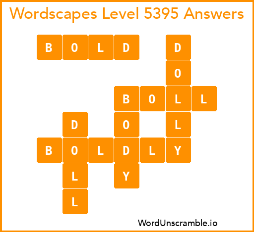 Wordscapes Level 5395 Answers