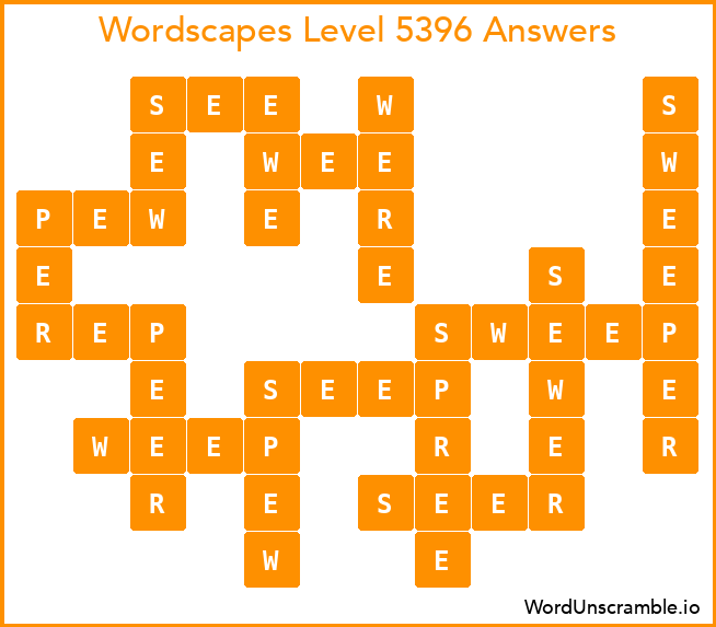 Wordscapes Level 5396 Answers