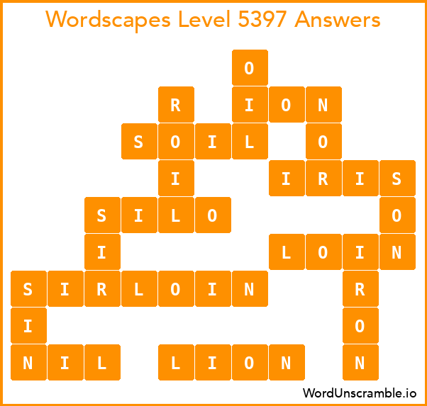 Wordscapes Level 5397 Answers