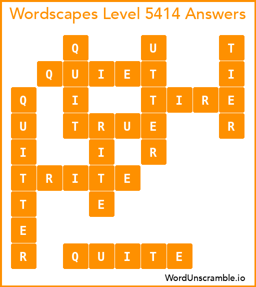 Wordscapes Level 5414 Answers