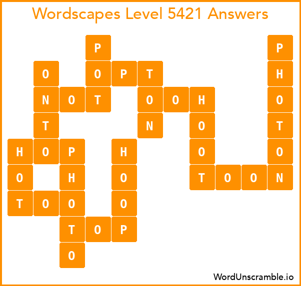 Wordscapes Level 5421 Answers