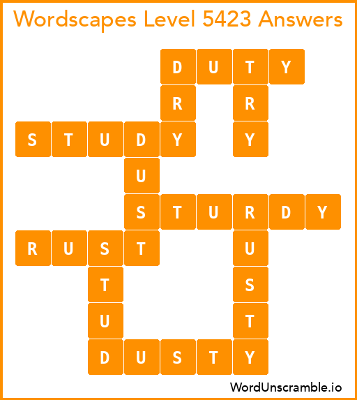 Wordscapes Level 5423 Answers