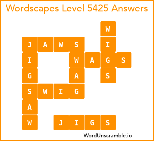 Wordscapes Level 5425 Answers