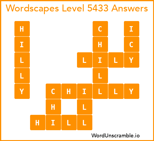 Wordscapes Level 5433 Answers