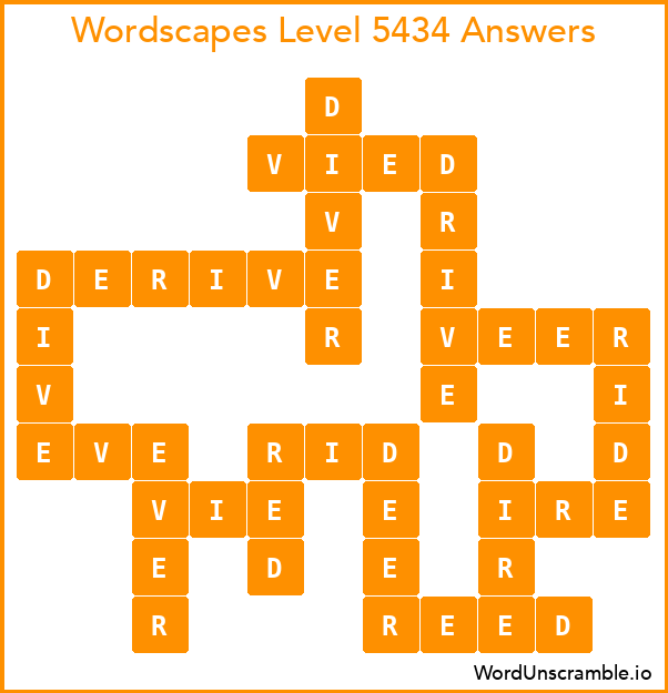 Wordscapes Level 5434 Answers