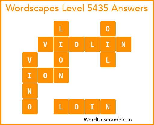 Wordscapes Level 5435 Answers