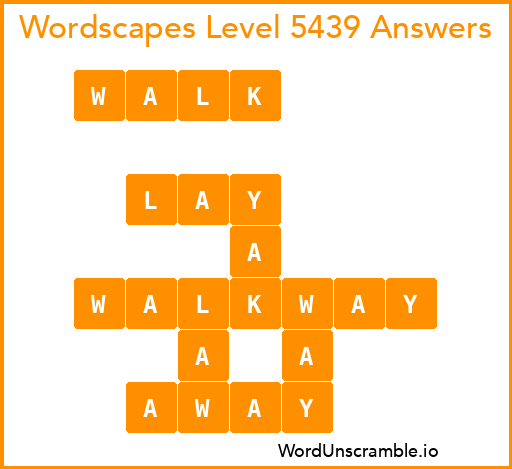 Wordscapes Level 5439 Answers