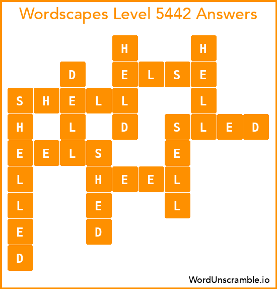 Wordscapes Level 5442 Answers