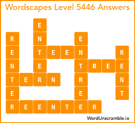 Wordscapes Level 5446 Answers