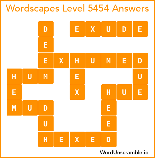 Wordscapes Level 5454 Answers