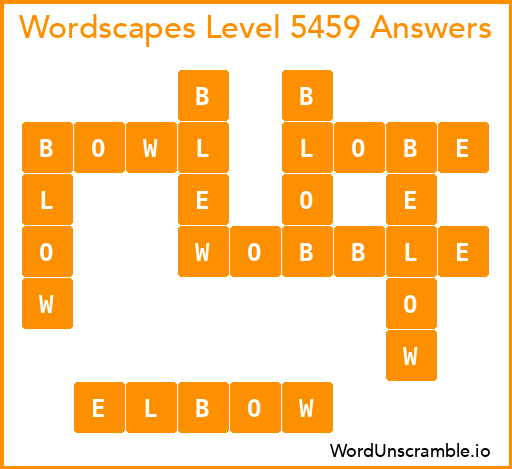Wordscapes Level 5459 Answers