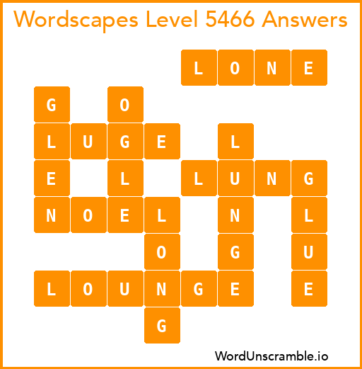 Wordscapes Level 5466 Answers