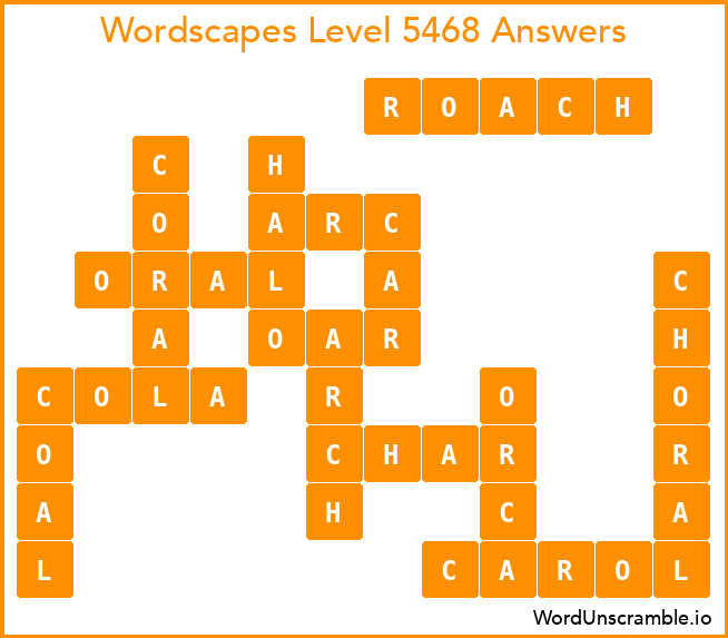 Wordscapes Level 5468 Answers