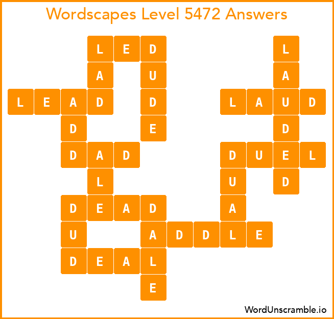 Wordscapes Level 5472 Answers