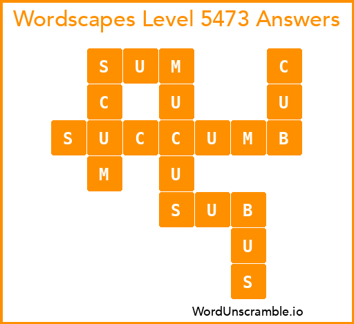 Wordscapes Level 5473 Answers