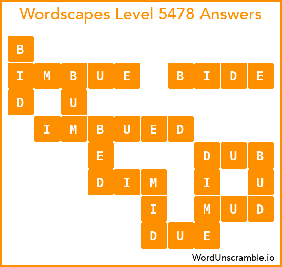Wordscapes Level 5478 Answers