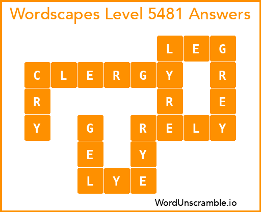 Wordscapes Level 5481 Answers