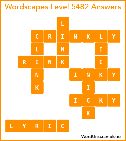 Wordscapes Level 5482 Answers
