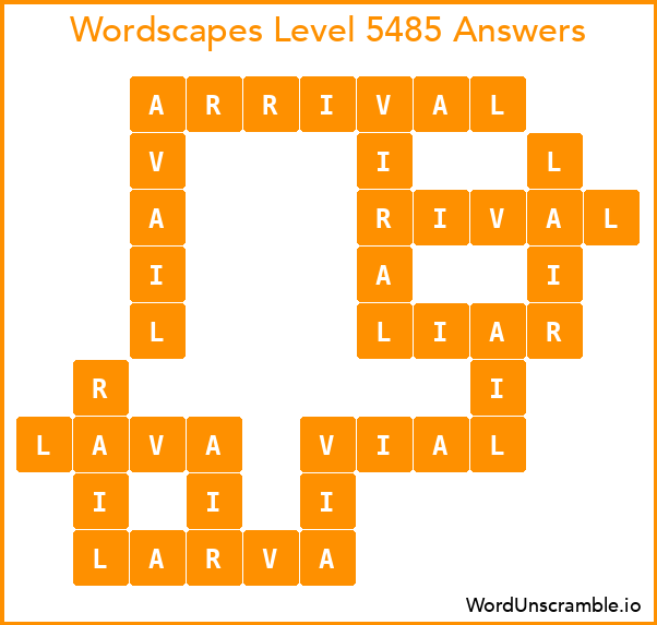 Wordscapes Level 5485 Answers