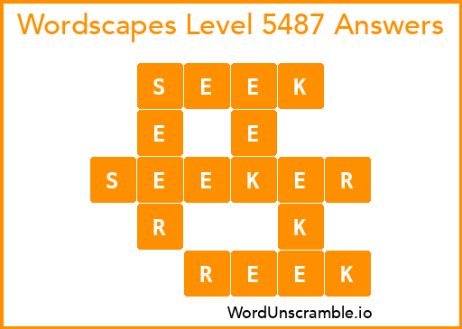 Wordscapes Level 5487 Answers