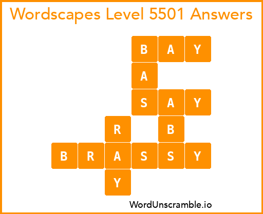 Wordscapes Level 5501 Answers