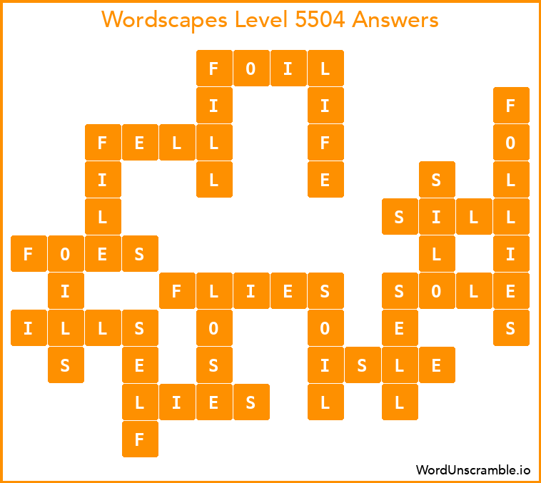 Wordscapes Level 5504 Answers