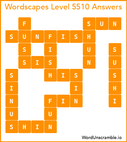 Wordscapes Level 5510 Answers