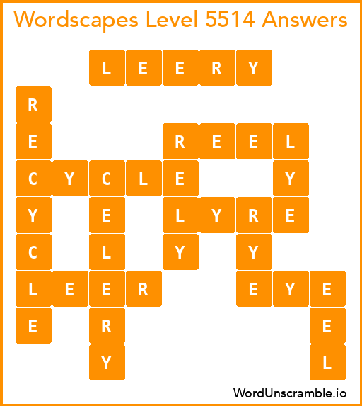 Wordscapes Level 5514 Answers