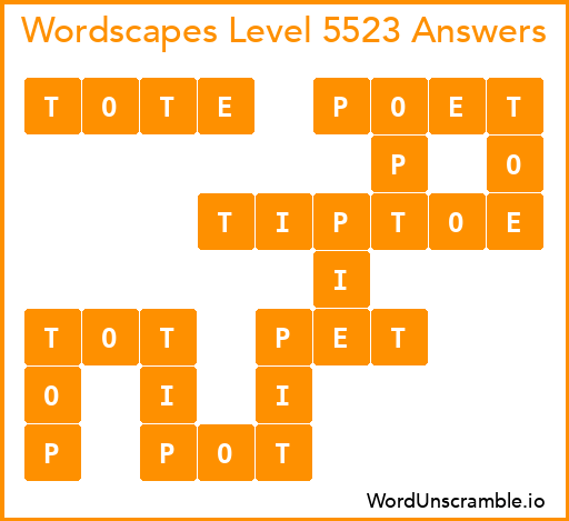Wordscapes Level 5523 Answers