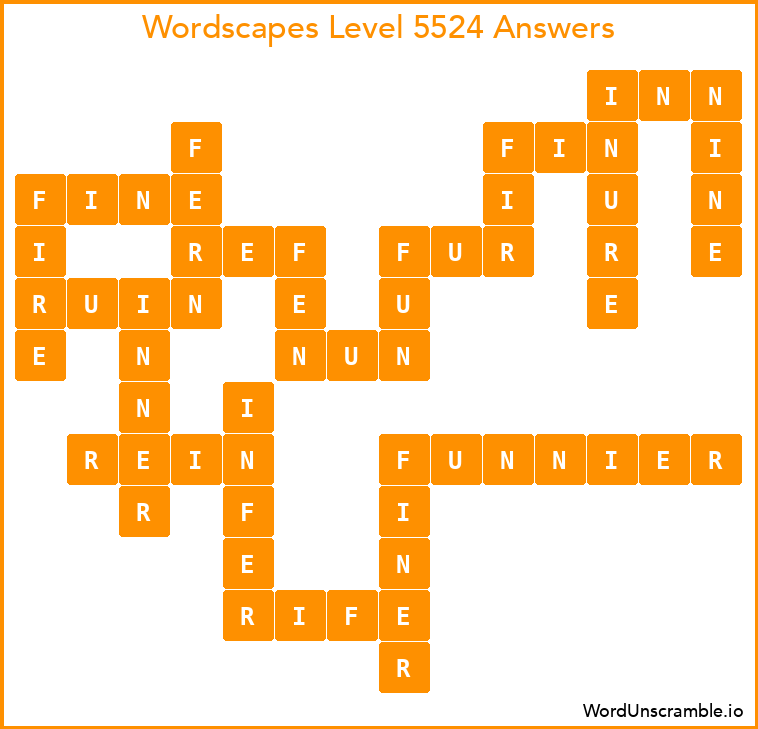 Wordscapes Level 5524 Answers
