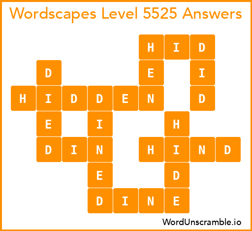 Wordscapes Level 5525 Answers