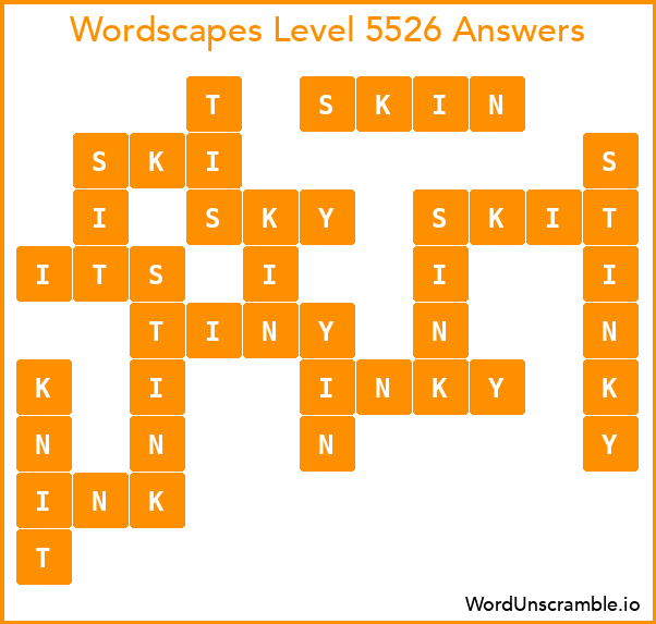 Wordscapes Level 5526 Answers