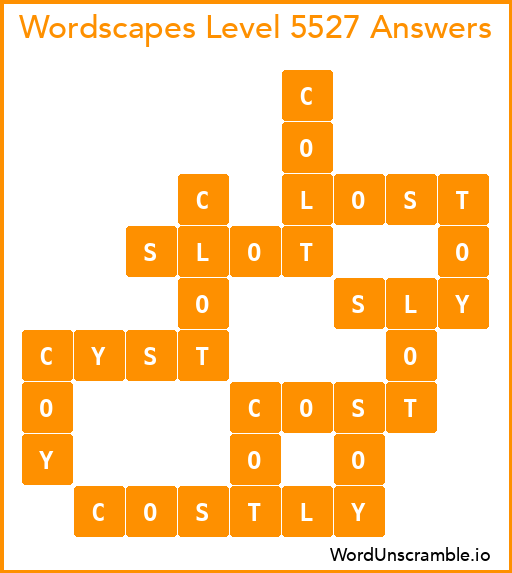 Wordscapes Level 5527 Answers