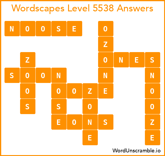 Wordscapes Level 5538 Answers