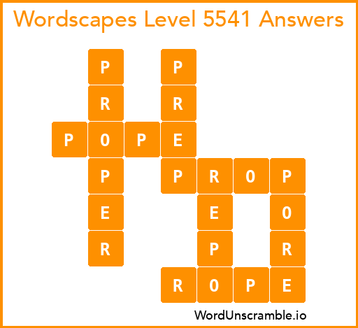 Wordscapes Level 5541 Answers